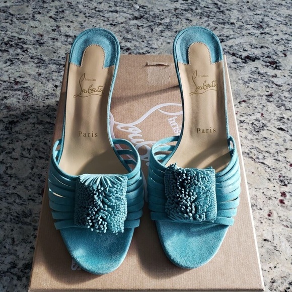 NEW Christian Louboutin Belbrossa Suede Mule Size 39.5 - Picture 6 of 12